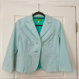 Sigrid Olsen Lined Seersucker Blazer